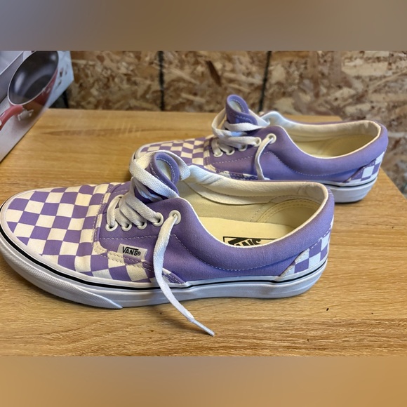**VINTAGE**Vans Purple Checkered Skateboarding sneakers **RED TAGS** NEW - Picture 6 of 16